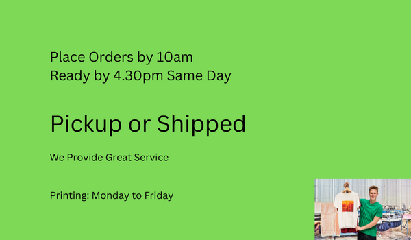 Rush Same Day Printing Custom T Shirt Printing Brisbane